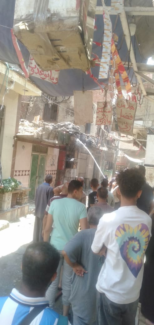 محل الفول والطعمية المحترق