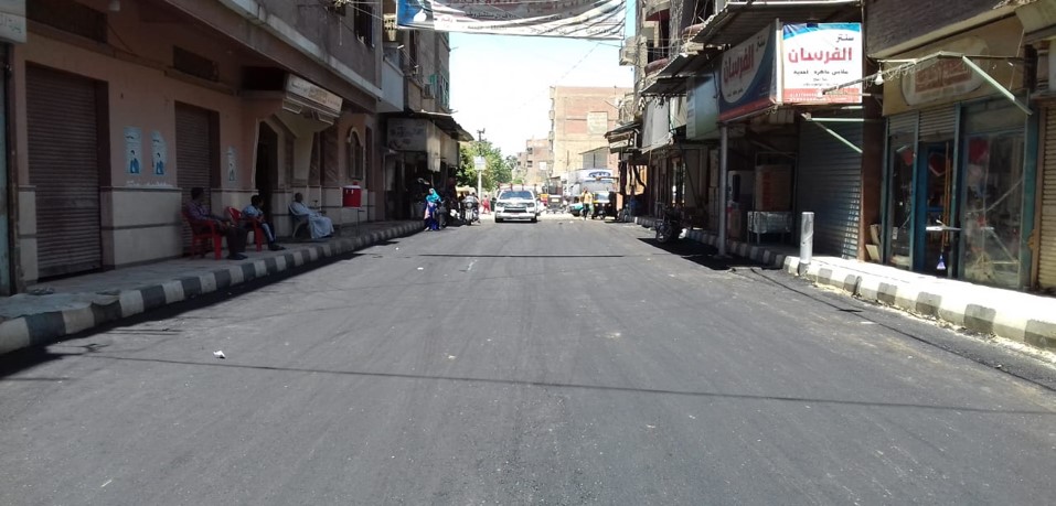 اعادة رصف شارع صلاح سالم القبلى بطول 350متر  وبعرض 12متر