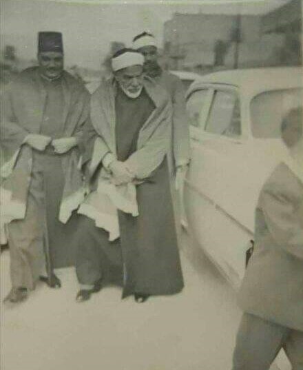 صورة الشيخ عبدالفاح الشعاشعي ونجله ابراهيم والشيخ ابو العنين شعيشع بالعراق من الصور النادرة