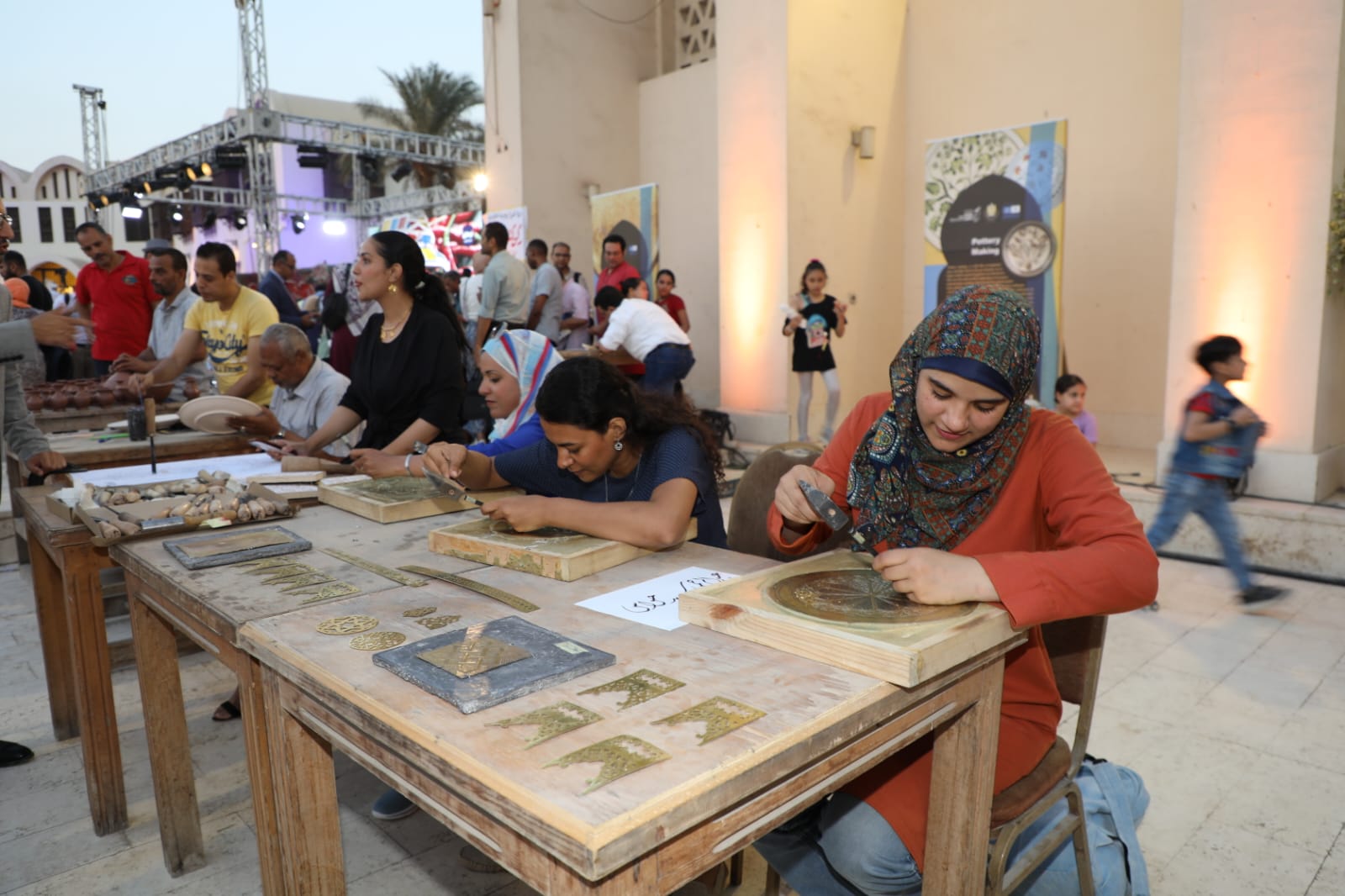 افتتاح بيت التراث المصرى بمركز الحرف اليدوية بالفسطاط (5)