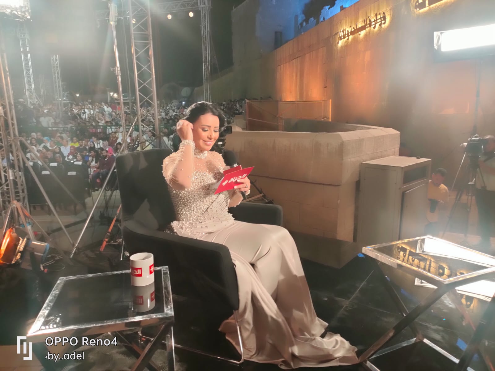 اميرة العادلى تقدم حفل افتتاح مهرجان القلعة على قناة الحياة مباشرة (1)