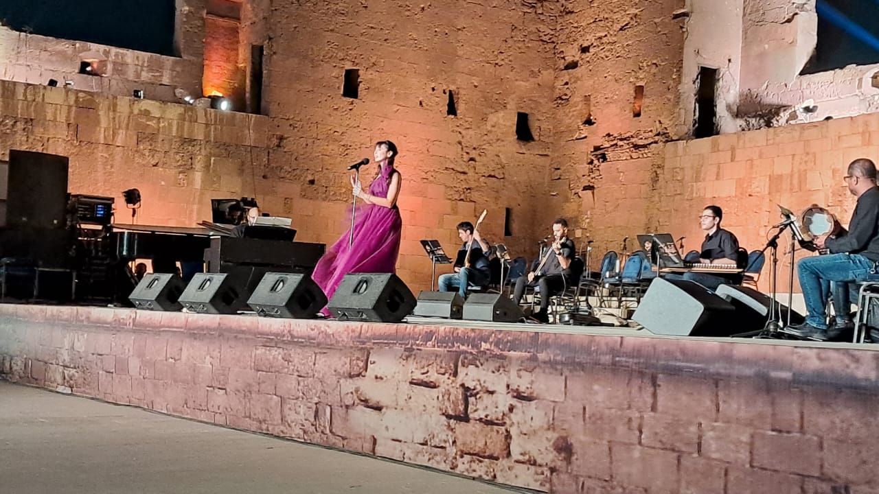 فايا يونان تفتتح حفل مهرجان القلعة بأغنية ياقاتلي وتعلق  اشتقت كتير لمصر (4)