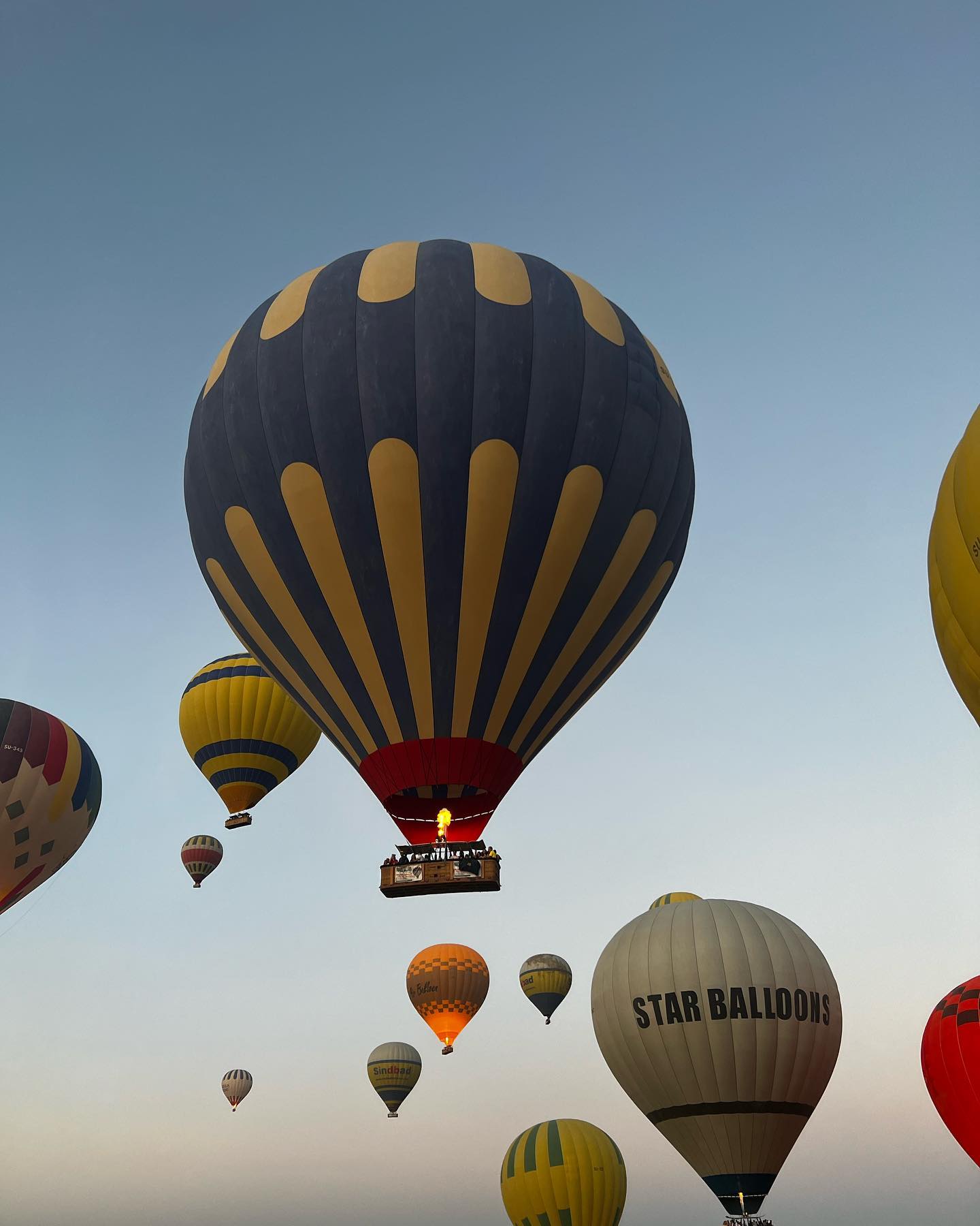 البالونات تحلق فى سماء غرب الأقصر