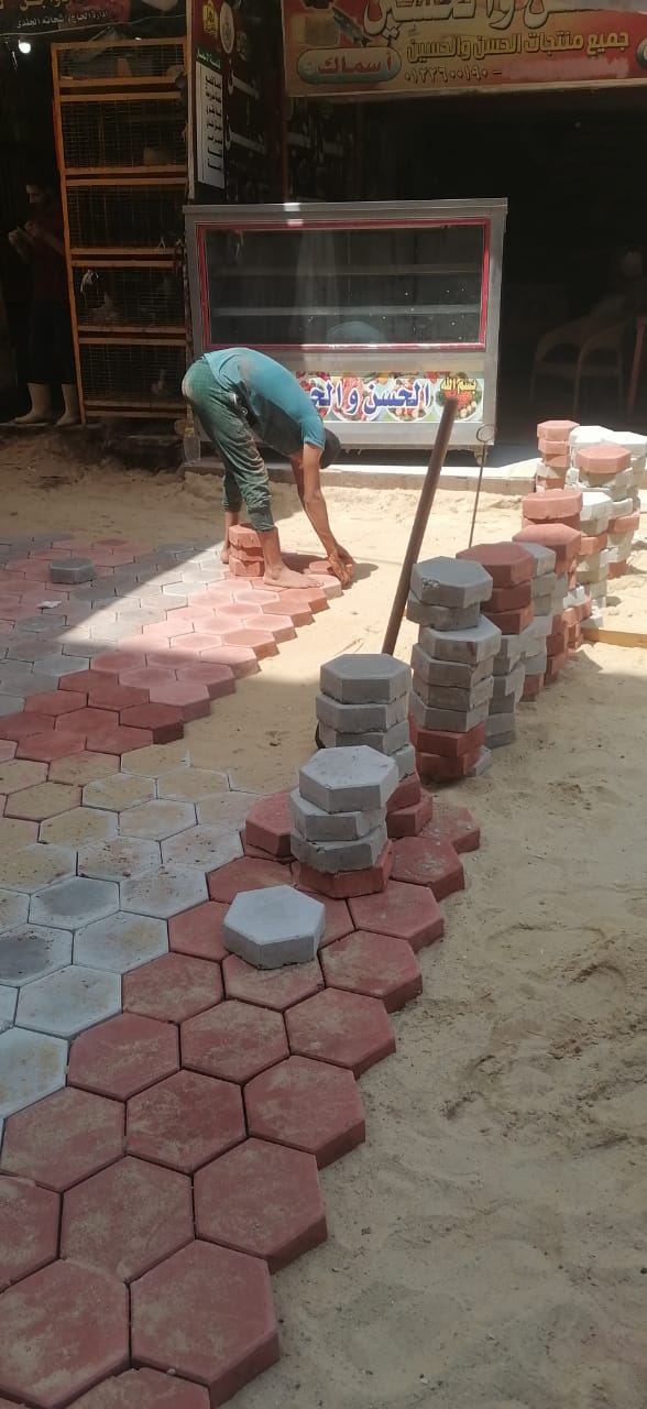 رصف شوارع قلين بالأنترلوك