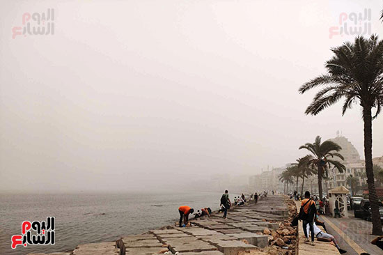 الشبورة-تغطي-سماء-وشواطئ-الإسكندرية