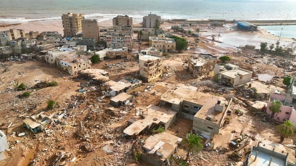 منازل مواطنين على ساحل درنة دمرت بالكامل منازل مواطنين على ساحل درنة دمرت بالكامل