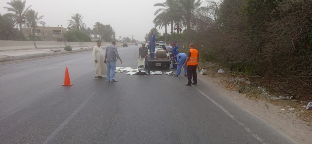 إصلاح هبوط أرضي بقرية الروضة بالقنطرة غرب (3)