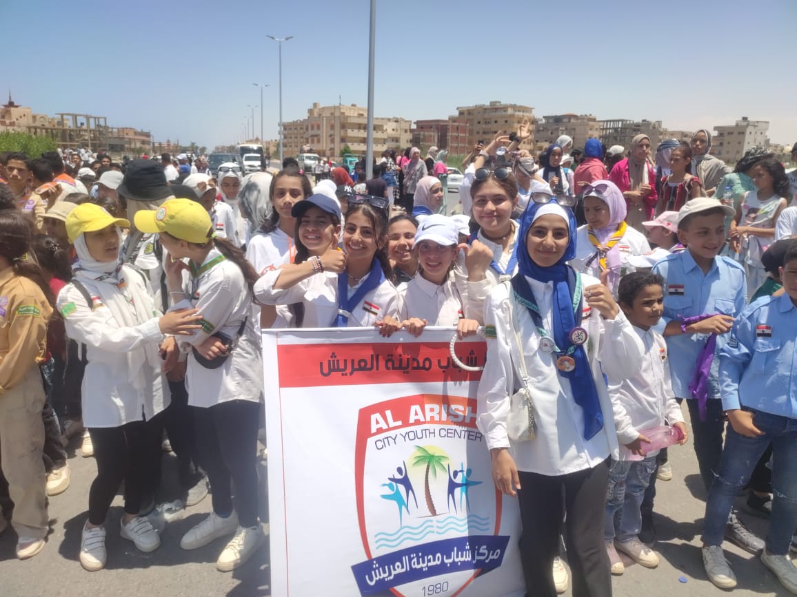 جولة مراكز شباب شمال سيناء تشارك في الاحتفال بالأهالي العائدة  بعد التهجير برفح والشيخ زويد بشمال سيناء