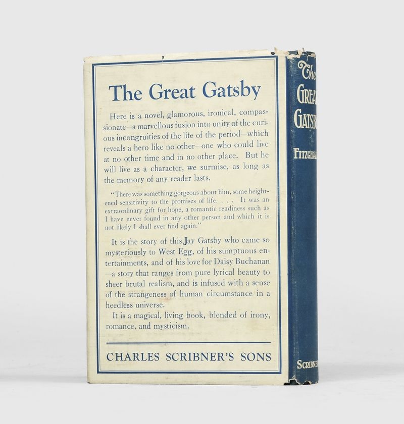 غلاف رواية غاتسبي العظيم، الطبعة الأولى