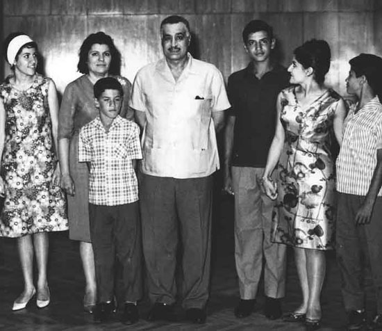 صورة عائلية للرئيس السابق الراحل جمال عبد الناصر