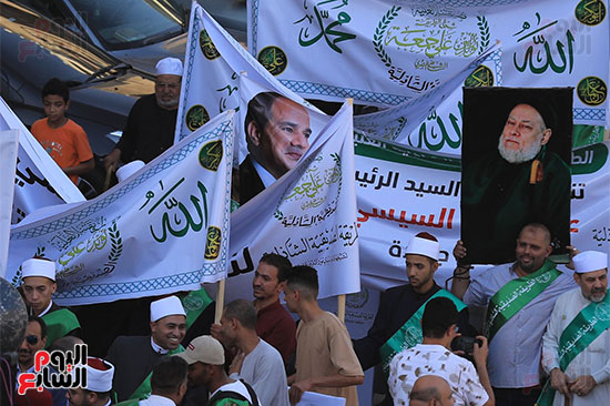 تأييد الرئيس السيسى فى مسيرة الطرق الصوفية احتفالا بالمولد النبوى الشريف (4)