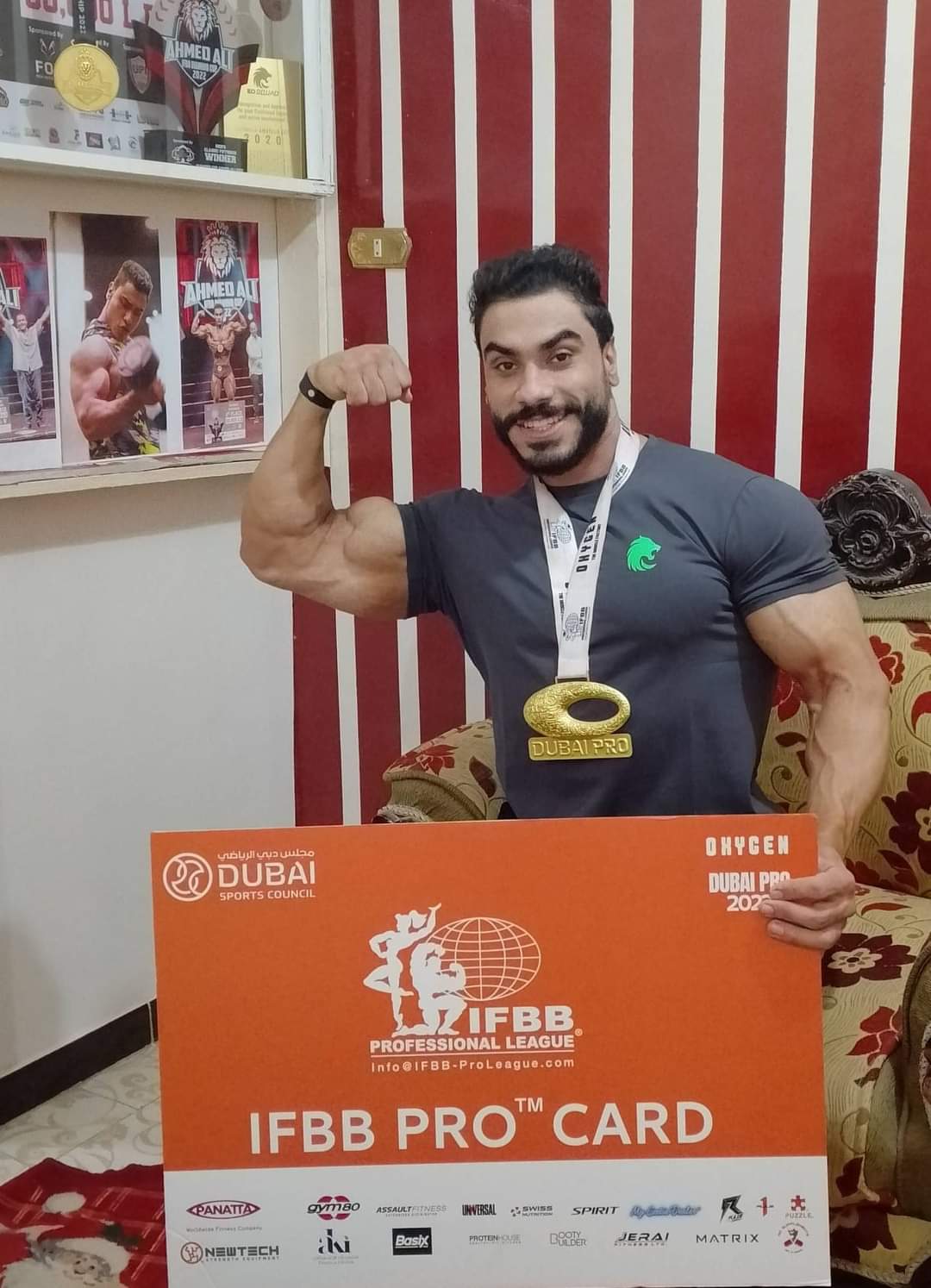 البطل عمرو الجمل حصد بطولة العالم في دبي برو لكمال الأجسام (17)