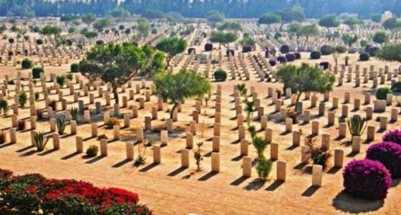 مقابر الكومنولث ضمن المنطقة التاريخية في مدينة العلمين