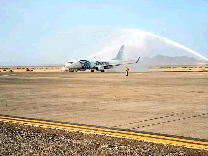 مطار بورتسودان يستقبل أولى رحلات مصر للطيران (4)