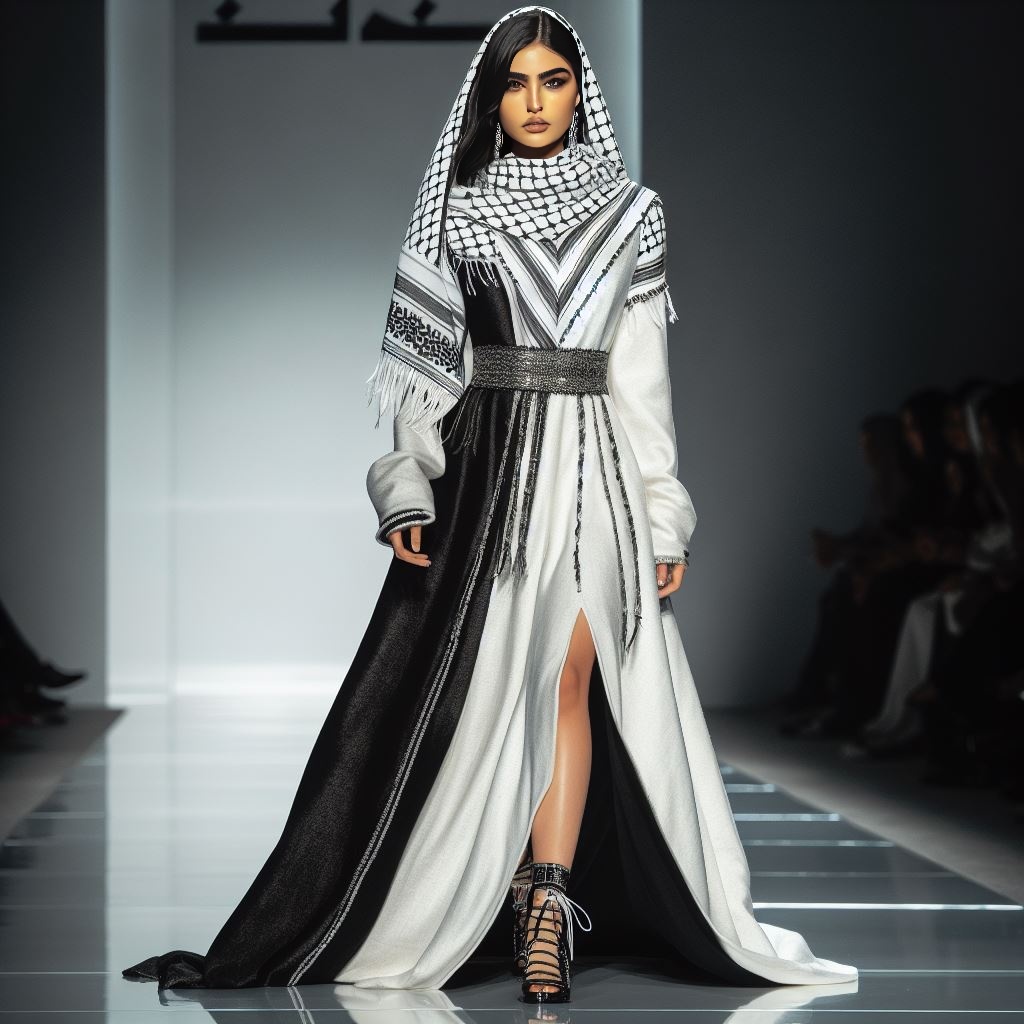 209934-تصميم-آخر مصري يصمم ملابس مستوحاة من الشال الفلسطيني لدعم أهالى غزة