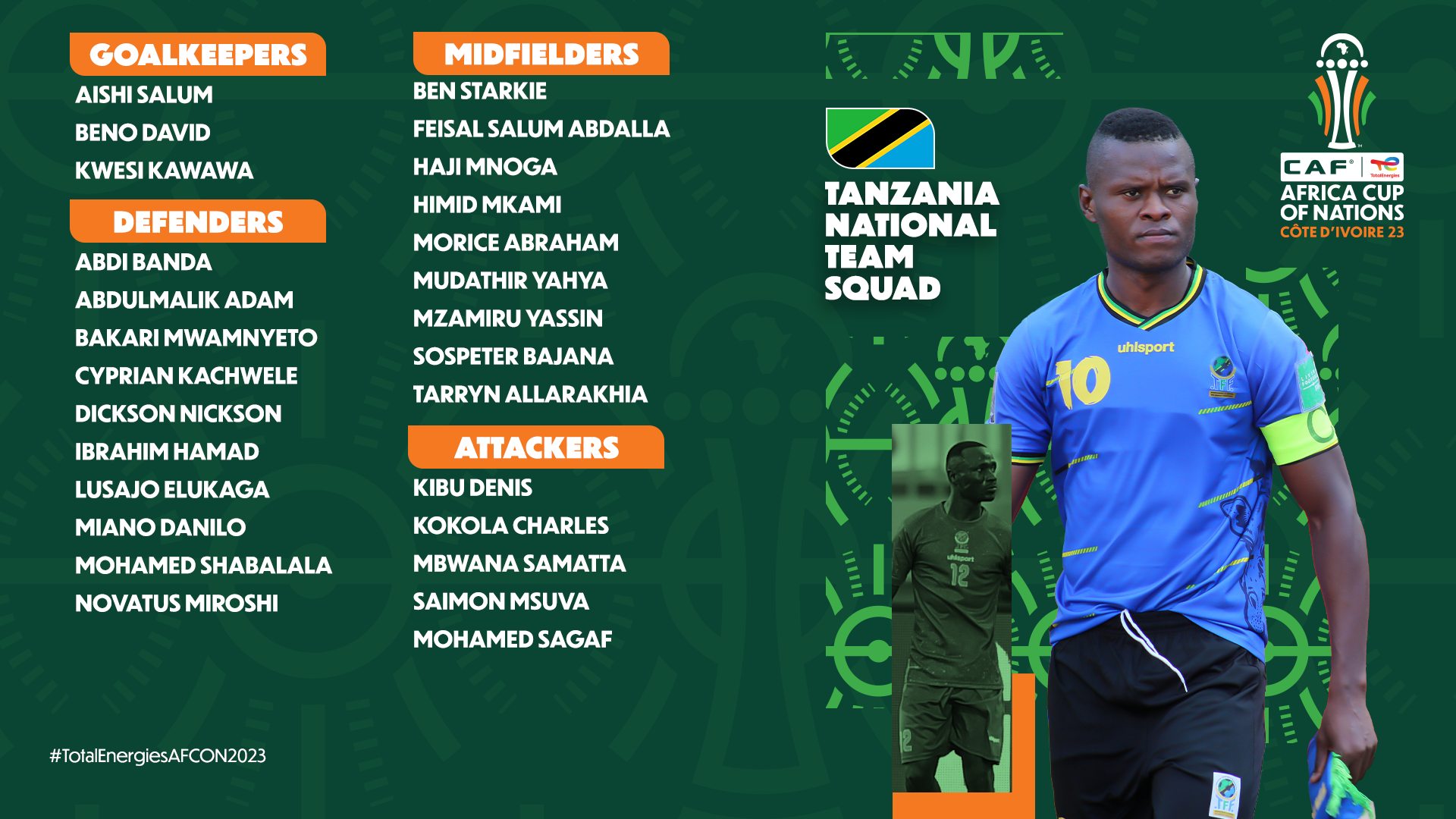قائمة منتخب تنزانيا