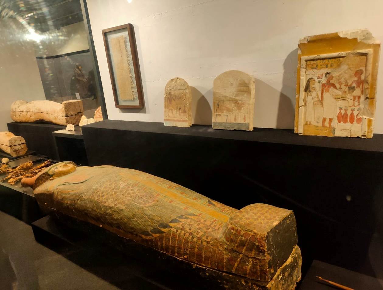 مومياوات وقطع نادرة داخل صالات العرض بالمتحف