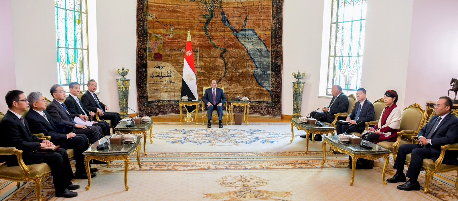جانب من لقاء الرئيس عبد الفتاح السيسي