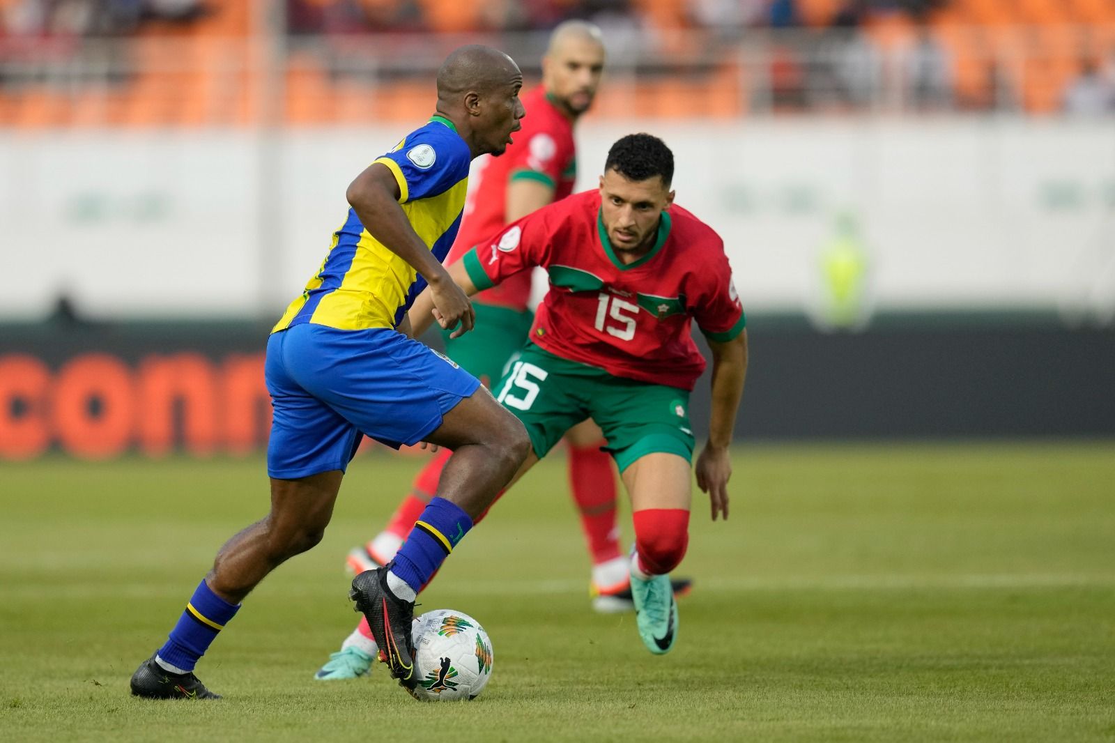 صراع بين لاعبو المغرب ضد تنزانيا