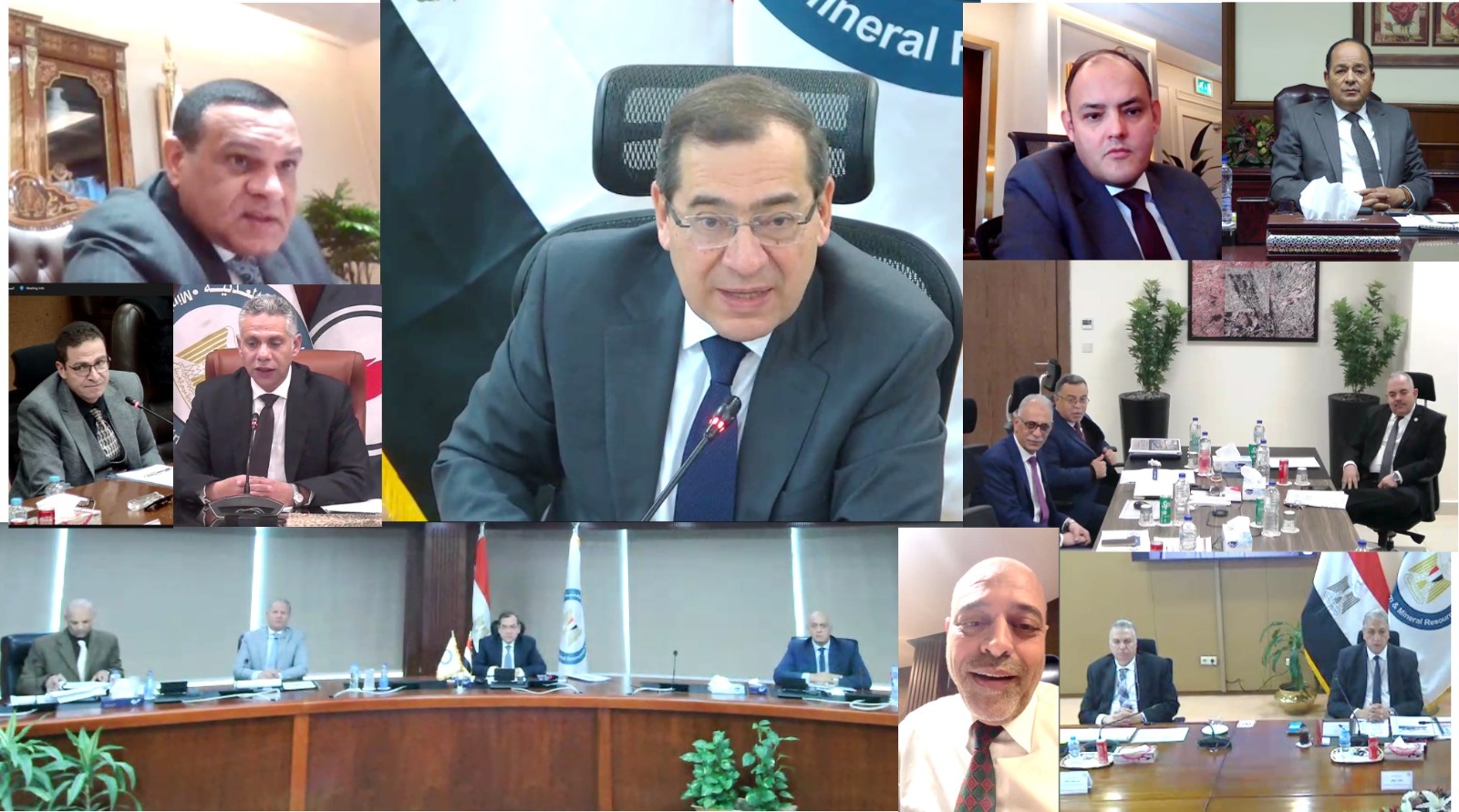 طارق الملا وعدد من الوزراء والمسؤولين المشاركين بشركات البترول