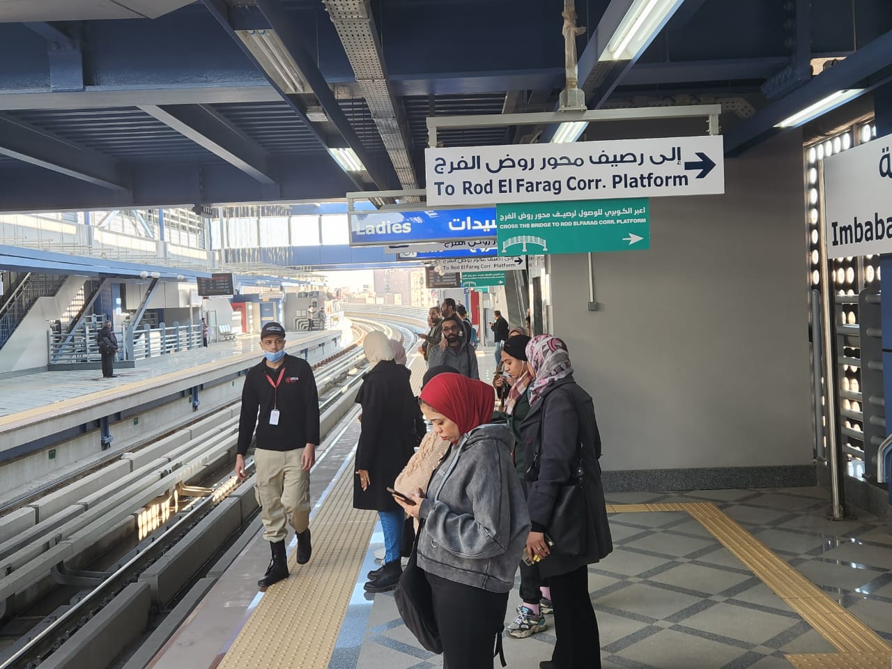 مترو امبابة وثانى ايام التشغيل
