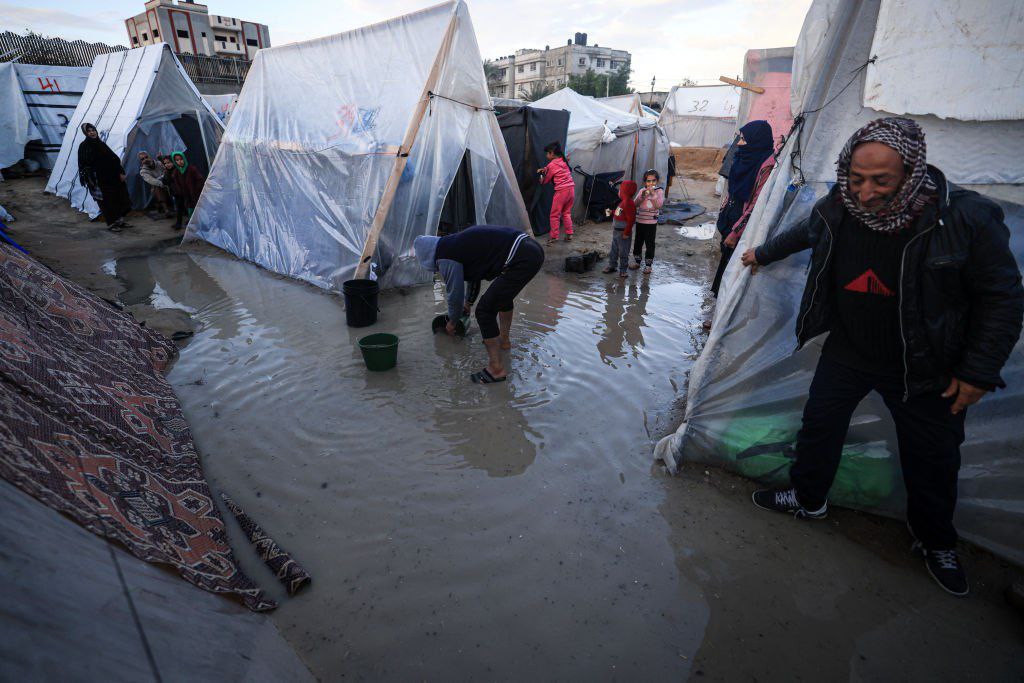 غرق الخيام في غزة