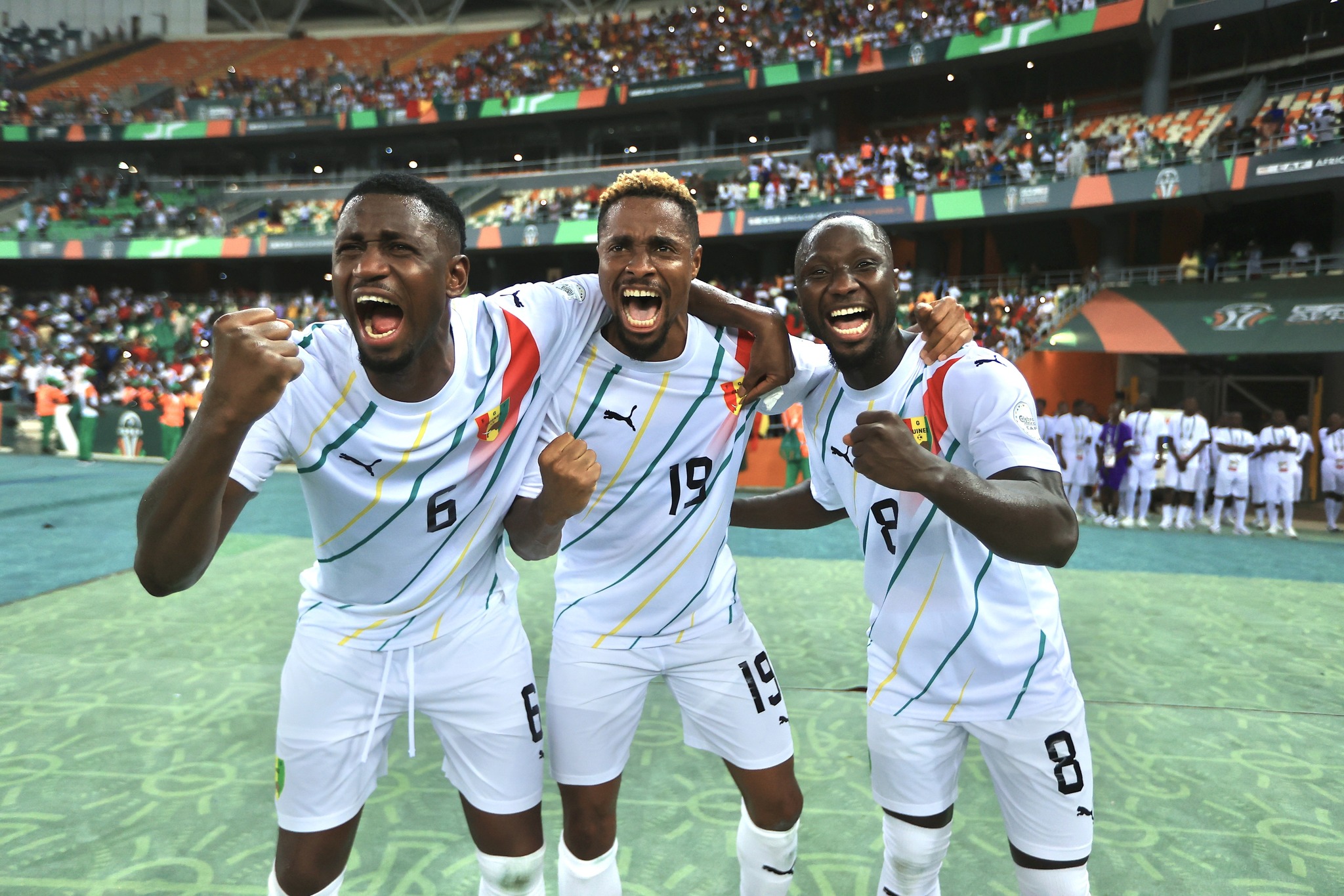 احتفال لاعبو منتخب غينيا  (6)