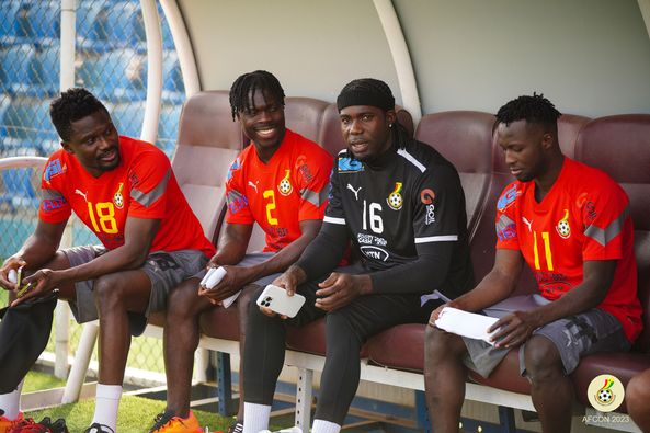 منتخب غانا يؤدى تدريباته استعدادا لمواجهة مصر  (1)