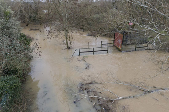 مياه الفيضانات والأمطار نتيجة الأعصار هينك  (1)
