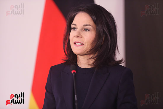 مؤتمر صحفى لوزير الخارجية المصرى ووزيرة الخارجية فى المانيا (1)