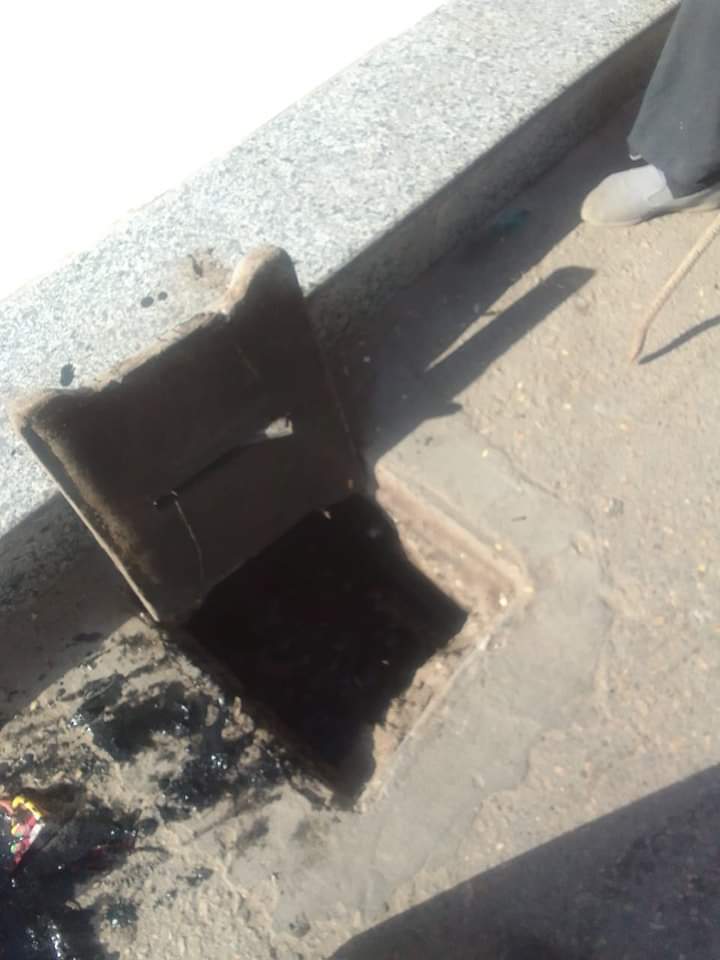 بلوعات الصرف بعد تطهيرها