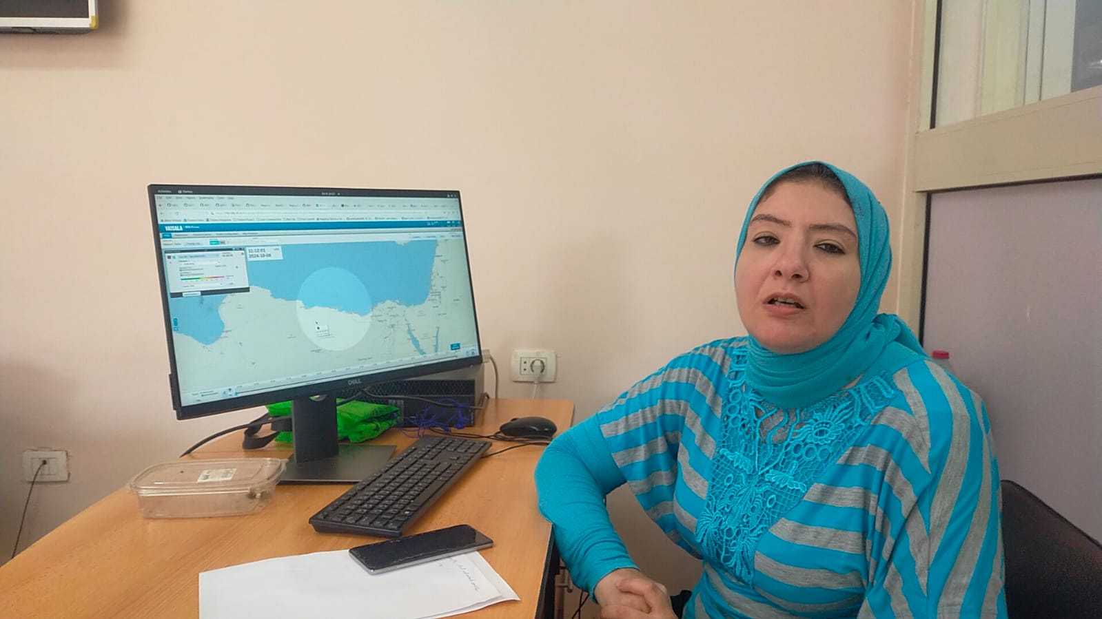 الدكتورة أمانى حمدى الباحثة بمركز ردارات الطقس