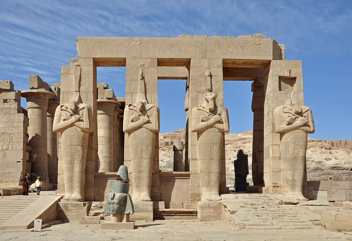 Entrance to the Ramesseum Temple on the western side