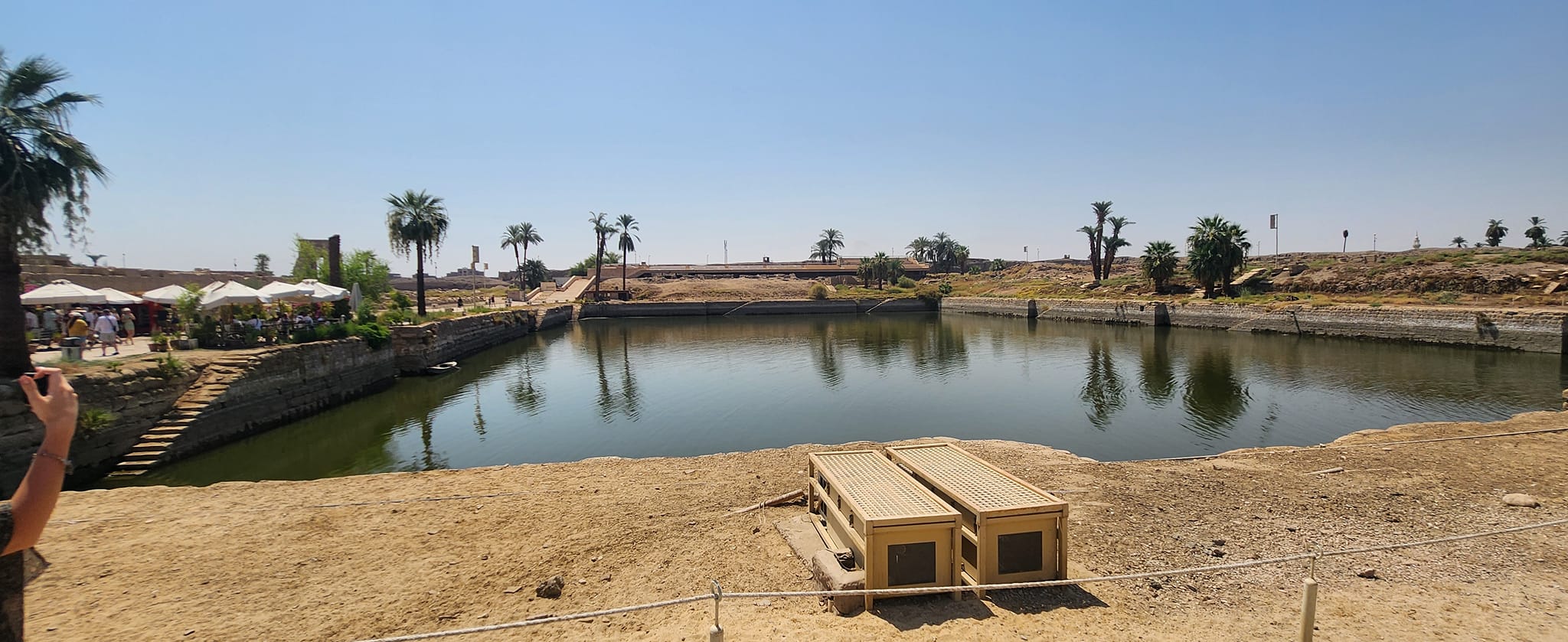 The sacred lake inside the Karnak temples