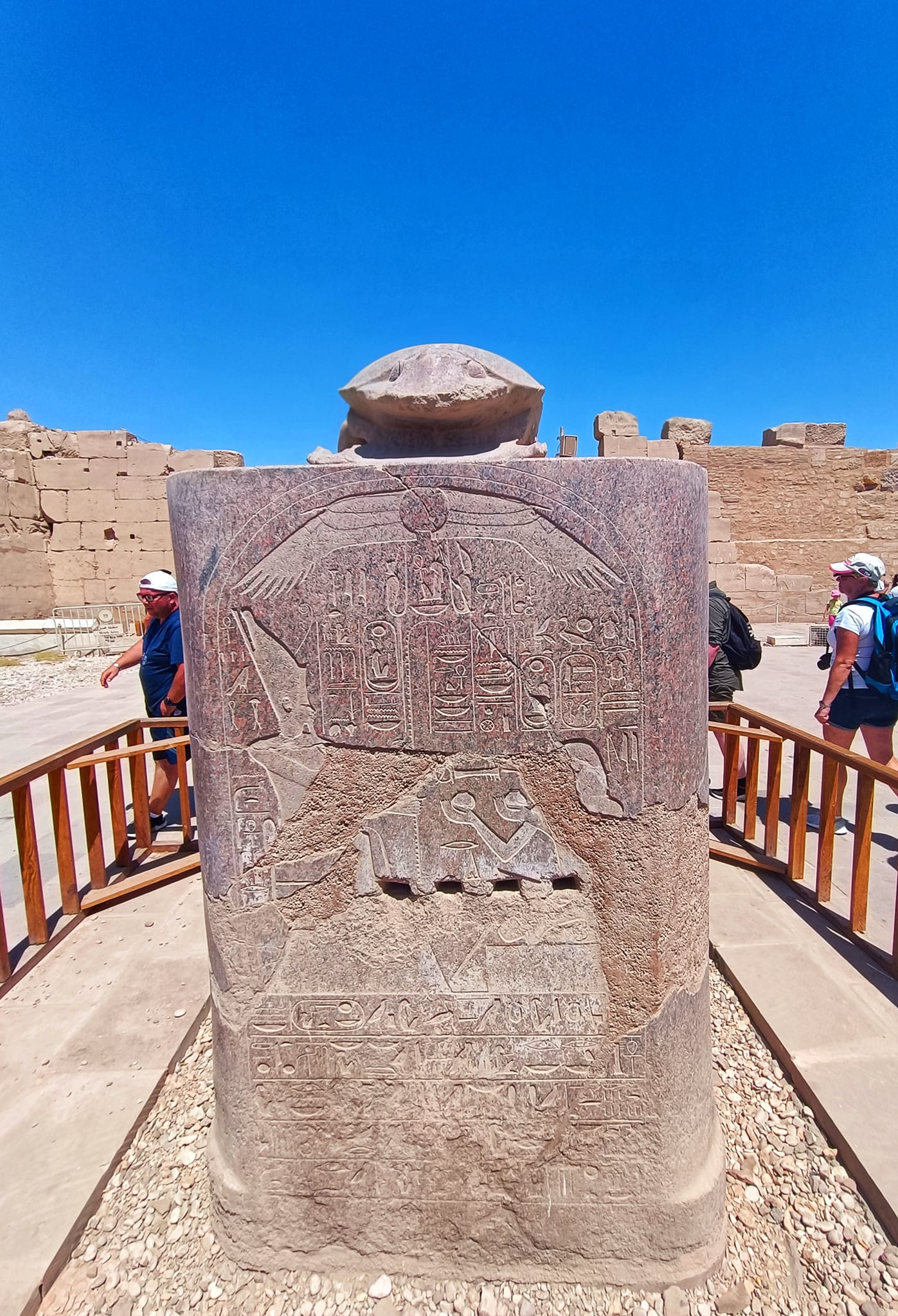 The sacred scarab inside the Karnak Temples in Luxor