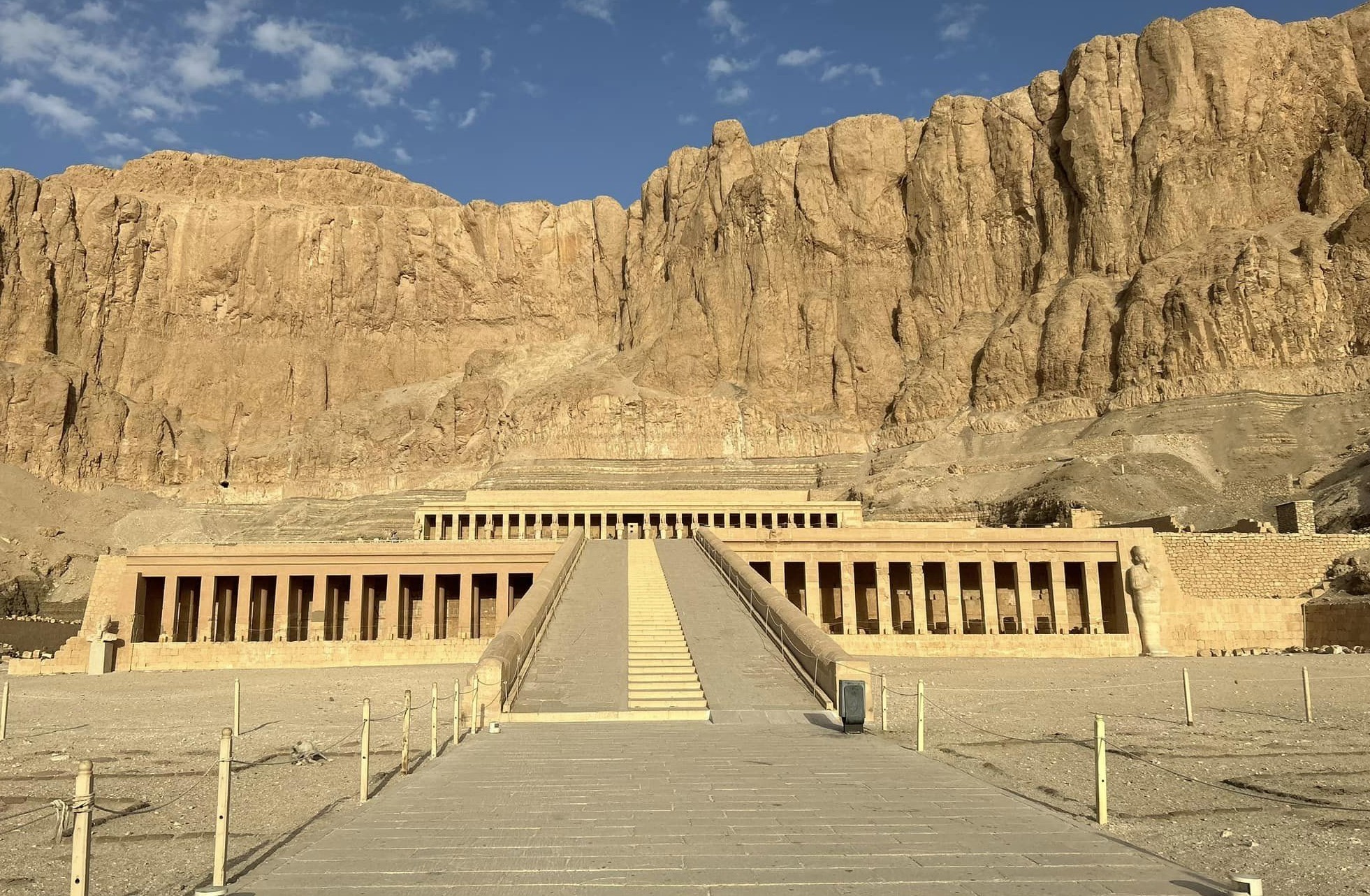 Queen Hatshepsut Temple in the heart of Mount Qurna, with a unique architectural style