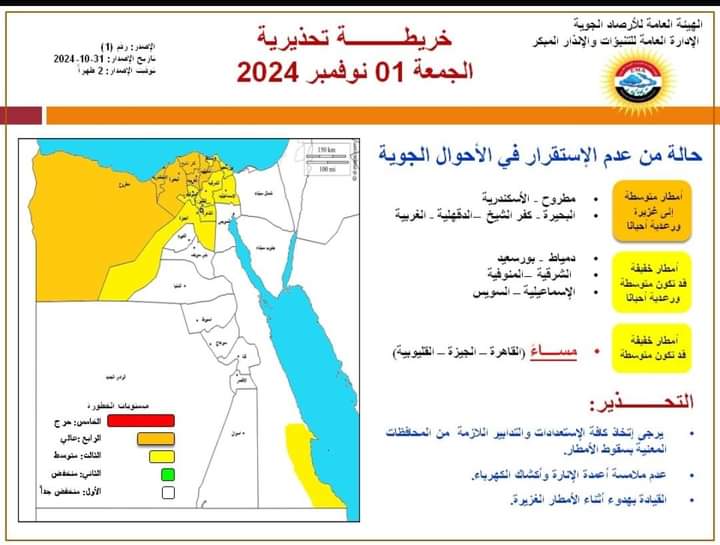 خريطة تحذيرية