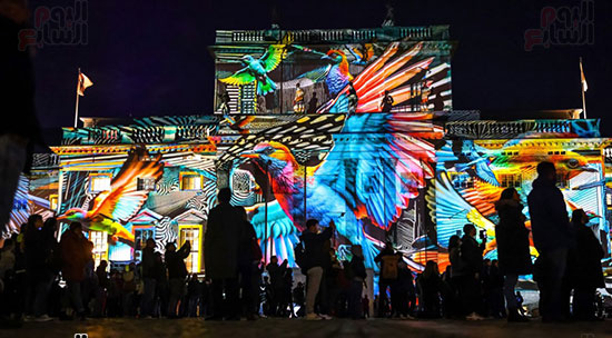 ساحة Bebelplatz المضيئة خلال مهرجان الأضواء