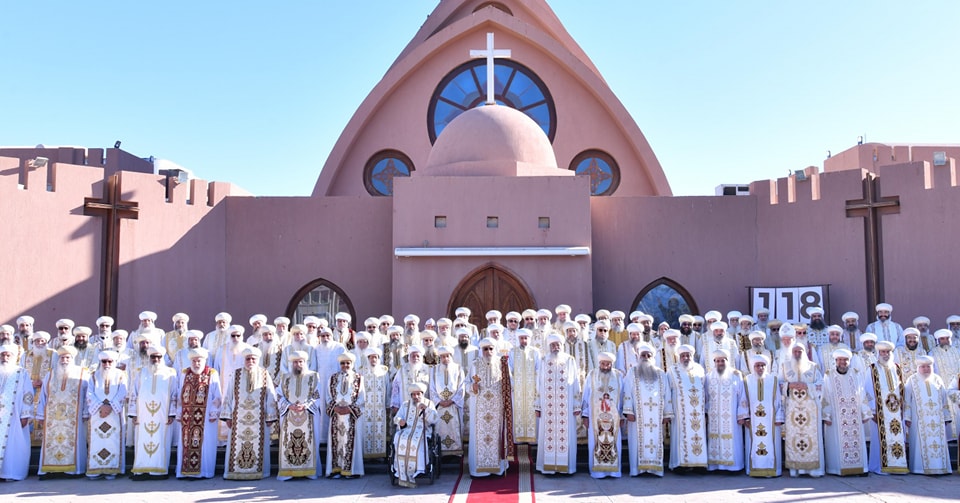 His Holiness Pope Tawadros II with the bishops of the Holy Synod His Holiness Pope Tawadros II with the bishops of the Holy Synod