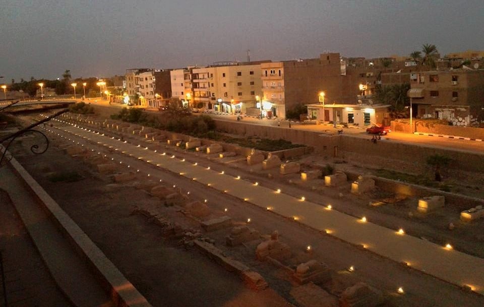 سحر طريق الكباش بعد الترميمات سحر طريق الكباش بعد الترميمات