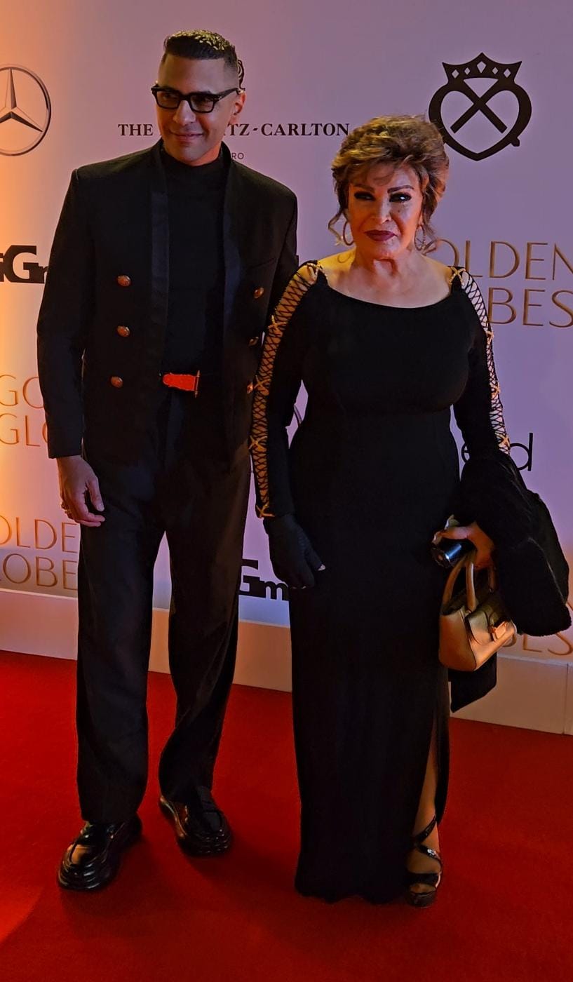 Art stars celebrate Yousra and Hussein Fahmy at the Golden Globes ceremony in Cairo (7)