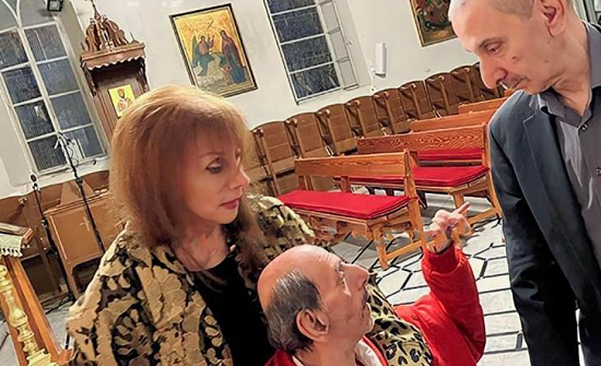 فيروز مع نجلها هلي وزياد فيروز مع نجلها هلي وزياد