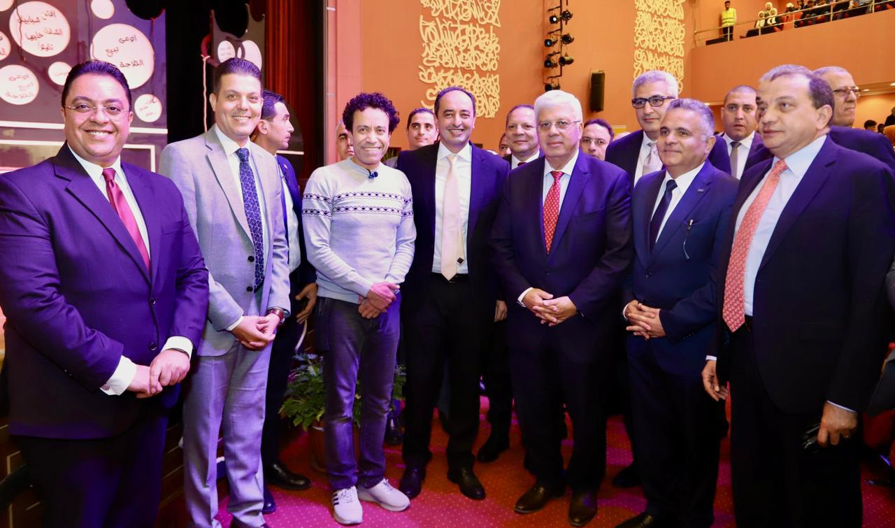 خلال انطلاق العرض المسرحي لصندوق مكافحة الإدمان من جامعة السويس لتوعية الطلاب بخطورة تعاطي المخدرات
