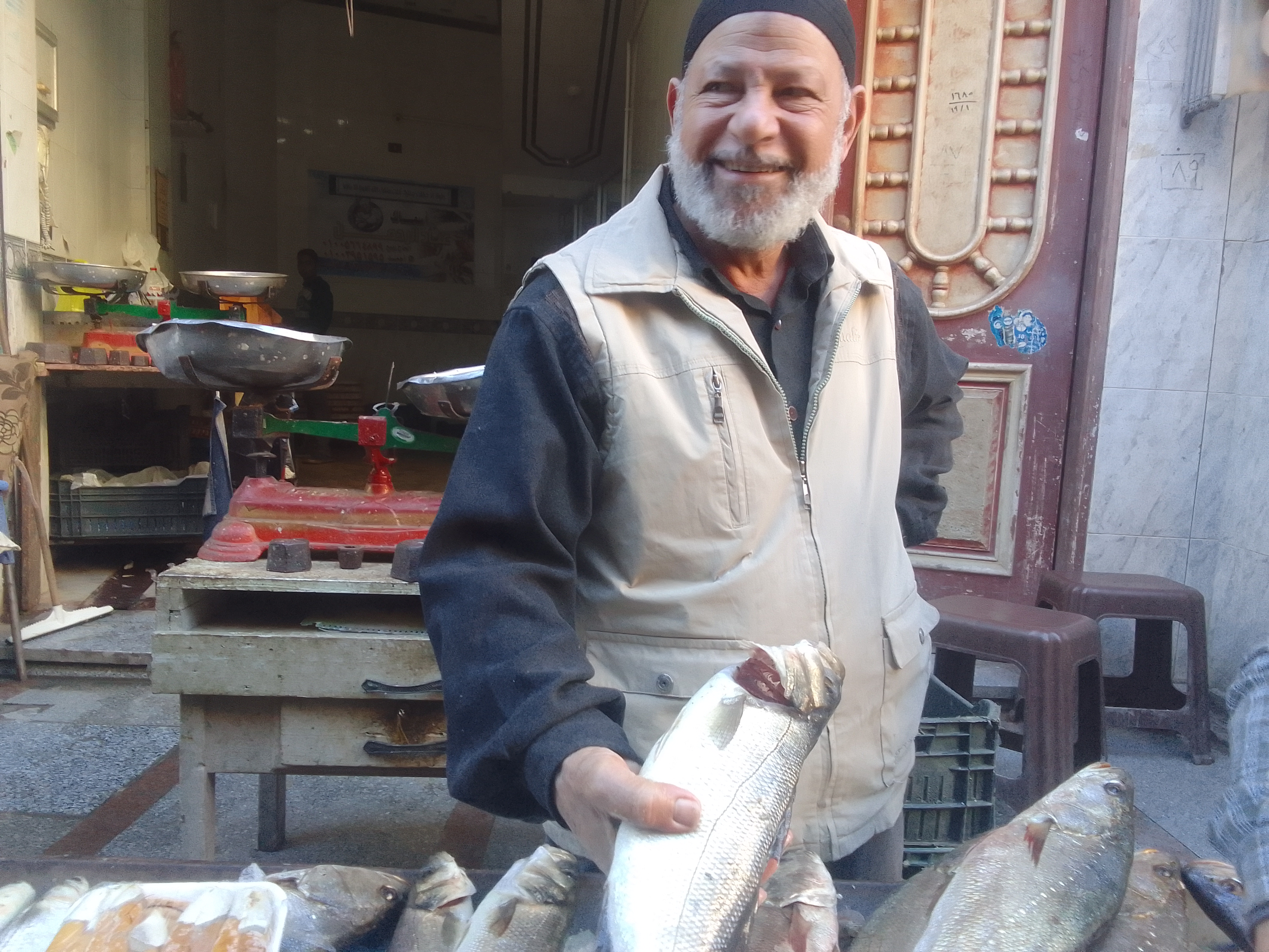 جانب من الأسماك الموجودة فى السوق (2)