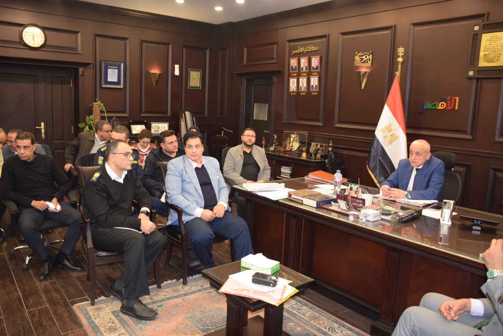 لقاء لبحث الإستعدادات النهائية لإحتفالية العيد القومى للمحافظة