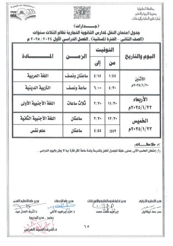 محافظ-الدقهلية-يعتمد-جداول-امتحانات-مراحل-النقل-التعليم-الأساسى-والإعدادية-68