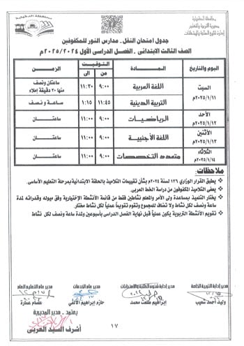 محافظ-الدقهلية-يعتمد-جداول-امتحانات-مراحل-النقل-التعليم-الأساسى-والإعدادية-19