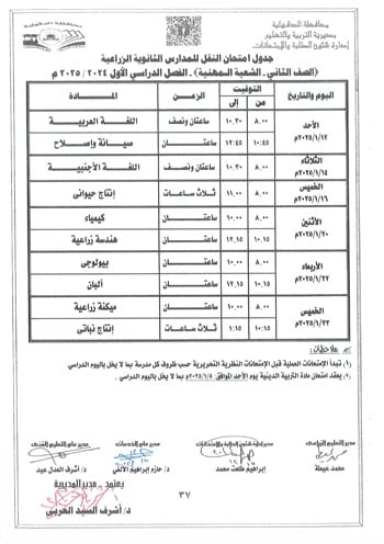 محافظ-الدقهلية-يعتمد-جداول-امتحانات-مراحل-النقل-التعليم-الأساسى-والإعدادية-39