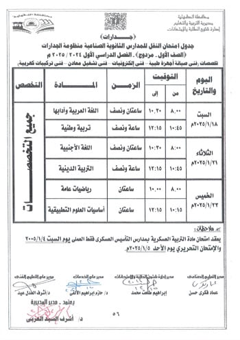 محافظ-الدقهلية-يعتمد-جداول-امتحانات-مراحل-النقل-التعليم-الأساسى-والإعدادية-58