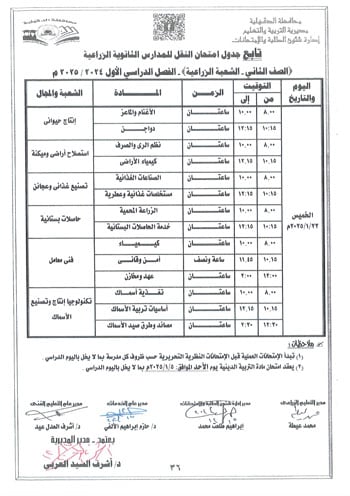 محافظ-الدقهلية-يعتمد-جداول-امتحانات-مراحل-النقل-التعليم-الأساسى-والإعدادية-38